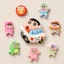 Set Charm Shin Chan Phiêu Lưu Thế Giới, Shin Lái Xe Hoạt Hình, Phi Hành Gia, Cao Bồi, Khủng Long