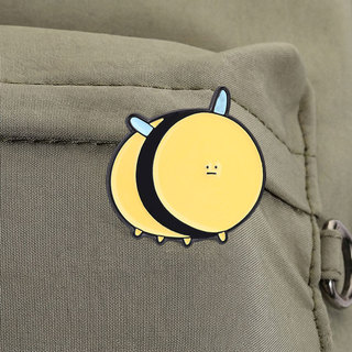 Mũm mĩm Tròn Ong Men Trâm Pin Tối Giản Hoạt Hình Dễ Thương Bumblebee Ve Áo Pin Cho Ba Lô Quần Áo Phụ Kiện Quà Tặng Cho Những Người Yêu Côn Trùng