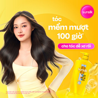 Kem xả Sunsilk cho tóc Mượt 100h (Bóng mướt-  Luminous UV / Đen óng - Glossy Black / Mềm mượt - Silky Smooth) 600g