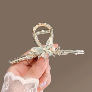 MAUROPOLI Mới Phong Cách Trung Hoa Bướm Kẹp Nữ Mùa Hè Cao Cấp Cá Mập Kẹp Phong Cách Mới Lớn Đầu Đĩa Tóc Mũ Đội Đầu