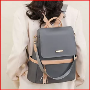 GC2 Ba lô vải Oxford chống thấm nước dung tích lớn dành cho nữ Thiết kế sành điệu Túi văn phòng nhiều lớp CG2
