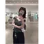 Áo sơ mi ngắn tay một vai kẻ sọc phong cách Hàn Quốc dành cho nữ mùa hè Slim-Fit Slimmer Look Harrow-Waist Pure Desire Hot Girl Áo không dây ngắn