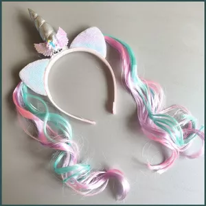 SQ Kỳ Lân Đầu Tóc Giả Cho Trẻ Em Phụ Kiện Tóc Hoạt Hình Dễ Thương My Little Pony Cosplay Ngọt Mũ Kẹp Tóc