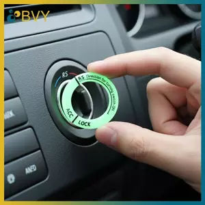 Vòng chìa khóa ô tô BVY Stier Dạ quang 3D Vòng tròn huỳnh quang Trang trí Biểu tượng ô tô phát sáng cho bảng điều khiển nút đêm.