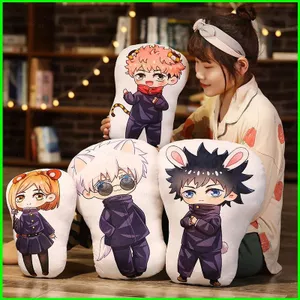 YB2 Jujutsu Kaisen Gối Sang Trọng Đồ Chơi Anime Hình Gojo Itadori Megumi Nobara Nhồi Bông Búp Bê Đệm Trang Trí Nhà Quà Tặng