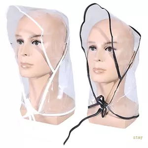 Ở lại Mũ mưa PVC cho các kích cỡ đầu khác nhau Dễ dàng mang theo Mũ trong suốt Mũ đi bộ đường dài