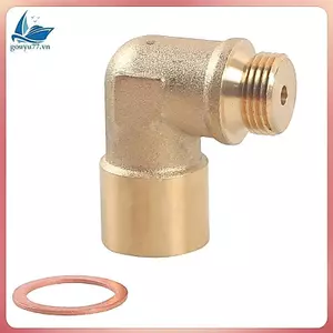Bộ mở rộng cảm biến oxy 90 độ M18x1.5 Bộ mở rộng cảm biến oxy bằng đồng thau Miếng đệm cảm biến O2 Bộ chuyển đổi cảm biến oxy Đầu nối phụ tùng ô tô