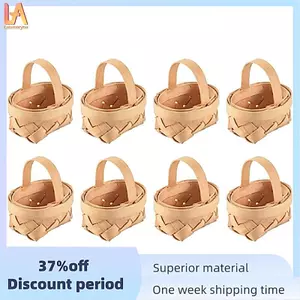 8 Chiếc Giỏ Dệt Mini Có Tay Cầm Cho Đảng Ủng Hộ Thủ Công Trang Trí Ảnh Chống Đỡ