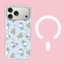 Ốp điện thoại từ tính mờ hình mèo sọc màu hồng cho iPhone 17 Pro Max 16 Pro 15 14 Vỏ bảo vệ cứng
