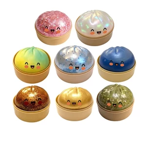 Nhiều Màu Lấp Lánh Hấp Bun Fidget Đồ Chơi, Hương Thơm Hình Thực Phẩm Bóp Đồ Chơi Quà Tặng