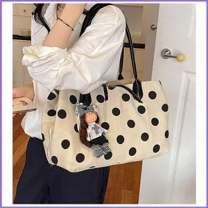SQ11 Phong Cách Hàn Quốc Chấm Bi Nhiều Túi Đeo Vai Phong Cách Đa Năng Túi Tote Đi Lại Dung Tích Lớn