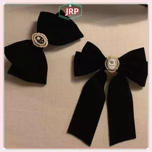 JRP Mới Nhung Nơ Tóc Chân Vải Thanh Lịch Hợp Kim Hoa Hồng Kẹp Tóc Cho Nữ Thời Trang Đuôi Ngựa Barrette Hewear Phụ Kiện JRP