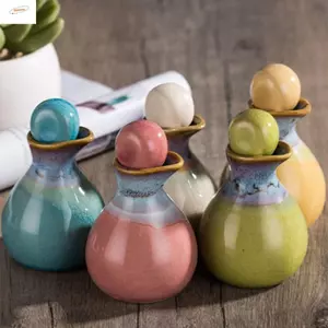 Chai Tinh Dầu ZENZON, Chai Nước Hoa Cổ Điển Có Thể Đổ Lại, Hộp Đựng Mỹ Phẩm Mini Bền Gốm Nhiều Màu Khách Sạn Gia Đình