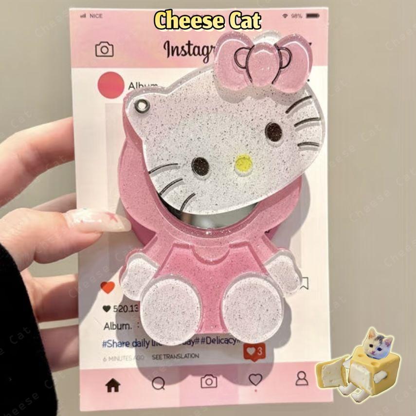 Giá đỡ điện thoại gương Kitty lấp lánh phù hợp với mọi dòng điện thoại
