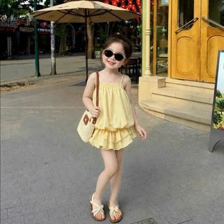 S226-[tomnaukids] Set áo cổ yếm phối quần cho bé gái size từ 8-30Kg