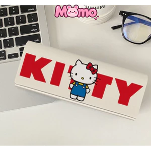 Hộp đựng kính di động hoạt hình Hello Kitty dành cho học sinh, Hộp lưu trữ từ tính chống căng thẳng
