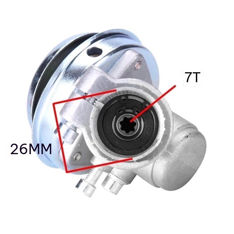 Đầu Bò Máy Cắt Cỏ 26/28mm 4/7/9 Răng Đơn Tai Hộp Số Đầu Máy Cắt Cỏ Thay Thế Bền Chắc