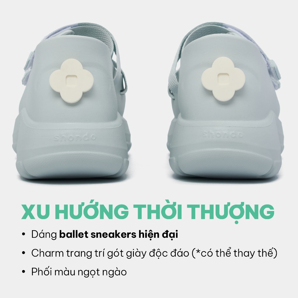 Giày Búp Bê Thể Thao Shondo Ballet Sneaker Nữ Dreamie Đế Cao 4cm Tôn Dáng Nhiều Màu | BigBuy360 - bigbuy360.vn