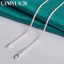 URMYLADY Bạc 925 Đơn Giản 3 Mm Dây Xích 16-30 Inch Vòng Cổ Dành Cho Nam Nữ Thời Trang Tiệc Cưới Trang Sức