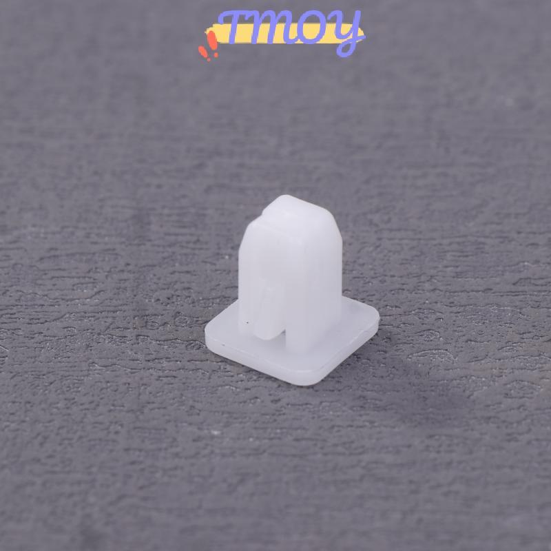 TMOY 50 / 100 Chiếc Màu Trắng Vuông Tự Động Chốt Ốp Lưng Tự Động Chốt Đinh Tán Giữ Kẹp Đẩy Nắp Động Cơ Fender Cửa Xe Viền Bảng Kẹp TMOY