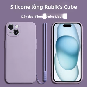 ốp lưng iphone Áp dụng cho vỏ điện thoại silicon lỏng dây đeo treo iPhone 16, vỏ bảo vệ chống rơi Apple 14 TPU, dây đeo tay lỏng
