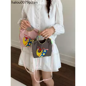 Túi vải Canvas dễ thương Túi nhỏ nữ Túi nhỏ nhẹ Túi điện thoại di động đi lại