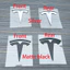 Bộ phận trang trí ngoại thất ô tô Tesla Model 3 / Y - Bộ thay thế logo kim loại màu đen biểu tượng cản trước & cốp sau