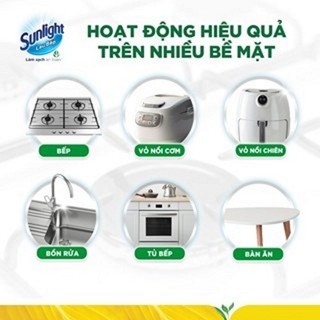 Bọt tuyết lau bếp Sunlight POWERFOAM - Đánh bay dầu mỡ 100%, tiện lợi trong 5 giây | 500ml
