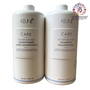 Gội xả tím khử vàng dành cho tóc nhuộm màu sáng Keune CARE Silver Savior 1000mlx2 [ MK ]