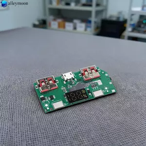 Mô-đun Power Bank PCB Xanh 5V 3A với màn hình kỹ thuật số và kích thước 56x25x10mm