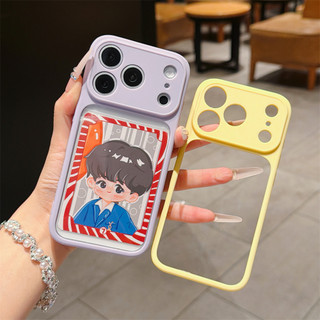 Sang Trọng Trong Suốt PC TPU Khung Ảnh Ốp Lưng Trong Suốt Cho iPhone 16 Plus Air 17 15 14 13 12 11 Pro Max Vỏ Giáp Chống Sốc