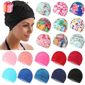 Mũ tắm bể bơi GAVESTO Nam Nữ Phụ kiện thể thao Free size Dài Bảo vệ tóc