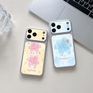 Ốp Hoa Lily Gradient Dreamy cho Realme C100 C100i C85 Pro C75X C73 C71 C67 C65S C65 C63 C61 C55 C53 C51 C51S C35 C33 C30S 5G 4G Da Sang Trọng Dễ Thương Thanh Lịch Ins Phong Cách