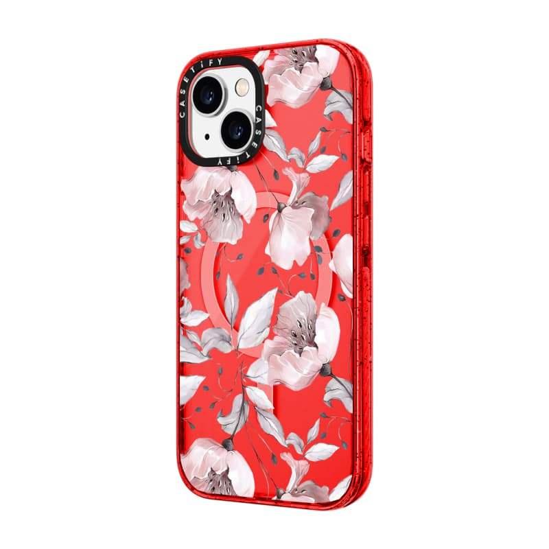 CASECASE X Hoa Hồng Cam / Đỏ / Perri Bộ Sưu Tập Kẹo Tím Màu Trong Suốt Cứng Từ Hút Tác Động Cho Apple IPhone 13 14 15 16 17Pro Max Plus Có Hộp