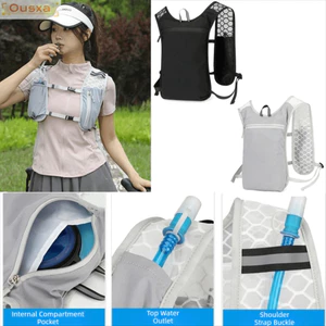 Ba lô dưỡng ẩm OUSXA, Áo lót dưỡng ẩm chạy xe đạp phản quang thoáng khí, Túi nước xe đạp siêu nhẹ đi bộ đường dài ngoài trời Phù hợp cho bàng quang nước 1L-1.5L