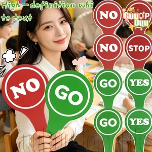 Thẻ phán xét hoạt động tương tác - Dấu hiệu có / không và dừng / đi hai mặt - Dấu hiệu cầm tay bỏ phiếu trò chơi - Đạo cụ tương tác hoạt động - Thẻ trọng tài / Giao hàng miễn phí