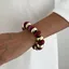 Vòng tay hạt nhựa WANYEDI, Vòng tay đàn hồi nhiều màu đàn hồi, Hạt tròn Bohemian nhẹ bằng nhựa Bohemian Trang sức du lịch