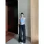 Áo yếm hở lưng kẻ sọc màu xanh dành cho nữ mùa hè Slim-fit Thiết kế bên trong Feel Hot Girl Base Top Trang phục bên ngoài