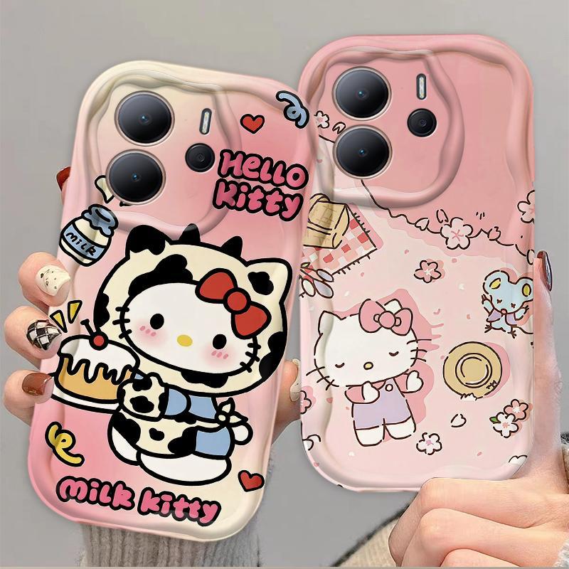 Thích hợp cho Redmi Note 14 4G 5G Wave Soft TPU Cartoon Kitty Female Vỏ điện thoại chống sốc