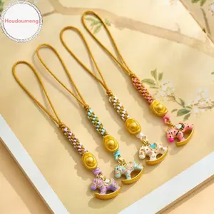 Hodou Phong Cách Roing Ngựa Móc Khóa Dễ Thương Vận May Ngựa Dây Dopamine Pony Mặt Dây Chuyền Điện Thoại Chống Rơi Túi Trang Trí Máy Ảnh Quyến Rũ Luy Cô Gái Bạn Bè Quà Tặng VN
