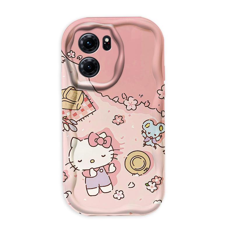 Thích Hợp Cho OPPO A5X A6 Pro A6X 4G 5G 3D Thẩm Mỹ Mềm TPU Hoạt Hình Kitty Nữ Vỏ Điện Thoại Chống Sốc