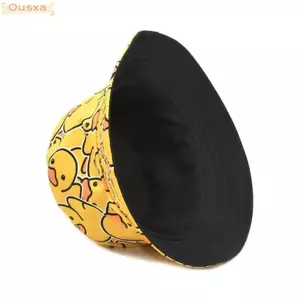 Mũ ngư dân vịt vàng OUSXA, Thiết kế hợp thời trang hai mặt Mũ thông thường ngoài trời, Bảo vệ chống nắng họa tiết vịt vàng Phong cách đa năng Mũ thiết bị mùa hè Tất cả các mùa