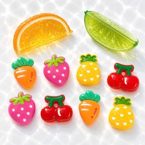 Set Charm Trái Cây Mùa Hè Dâu Tây Dứa Cherry Cà Rốt Cam Chanh Kawaii Cute Trang Trí Dép Nổi Bật