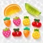 Set Charm Trái Cây Mùa Hè Dâu Tây Dứa Cherry Cà Rốt Cam Chanh Kawaii Cute Trang Trí Dép Nổi Bật