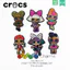 charm gắn dép crocs chảm chamr gắn dép cross Lỗ Giày Hoa Phụ Kiện Giày Chéo Phụ Kiện Carlo Chi DIY Khóa Giày Hoạt Hình Dễ Thương Zhibixing Bất Ngờ Búp Bê