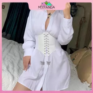 MYPANDA Nữ Gợi Cảm Corse Underbust Gothic Bướm Dây Xích Đường Cong Định Hình Dây Đeo Giảm Béo.