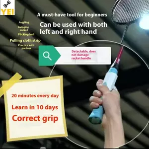 < YEI > Hỗ trợ tay cầm cầu lông PP Cải thiện kỹ năng Đa năng Tennis Raet Grip Hỗ trợ cầu lông Raet Chỉnh sửa tư thế Mới