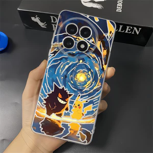 Ốp điện thoại TPU mềm trong suốt "Pikachu Gengar" cho Oneplus Ace 6 6T / 15 13 13R 13T 12 12R 11 Ace 5 Pro Ace 3 3 3V 2V Nord 5 / Bảo vệ Camera Vỏ chống sốc One plus