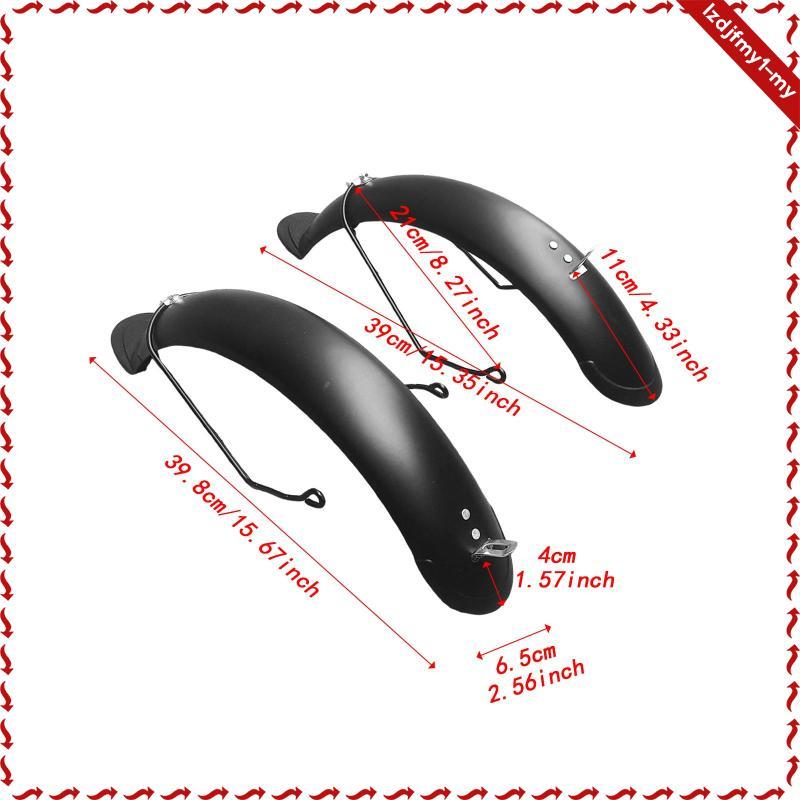 Leipupa 14inch Gấp Xe Đạp Fender Chắc Chắn Di Động Trước & Sau Mudflap Thay Thế Dễ Dàng Lắp Đặt Bánh Xe Bảo Vệ Xe Đạp Chắn Bùn