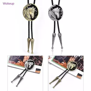 Woke Thời Trang Cứu Trợ Khóa Ngựa Bolo Dây Buộc Vòng Cổ Bolo Tie Tây Cao Bồi Cà Vạt